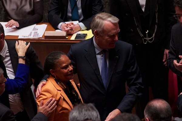 Photo de Christiane Taubira à l'Assemblée Nationale