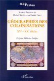 couverture Géographies des colonisations