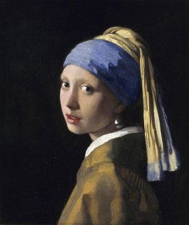 Image du tableau de J. Vermeer : La jeune fille à la perle