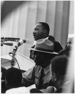 Martin Luther King lors de son discours le 28 août 1963