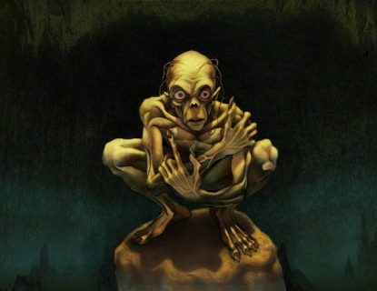 Dessin du Gollum inspiré du légendaire de J.R.R. Tolkien