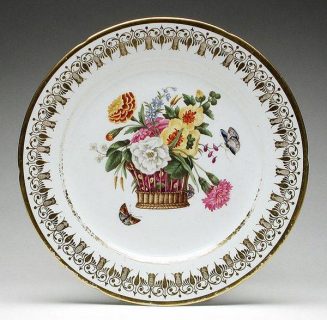 assiette en porcelaine de Coalport à motifs floraux