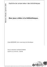 couverture Des jeux vidéo en bibliothèque