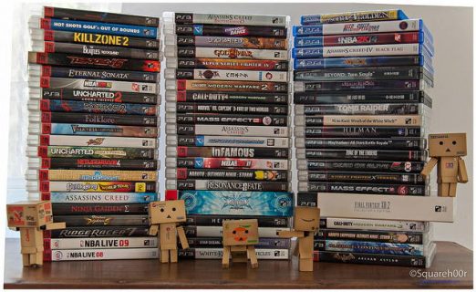 Piles de jeux vidéo