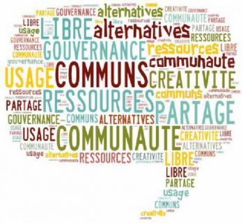 nuage de mots clés sur les communs