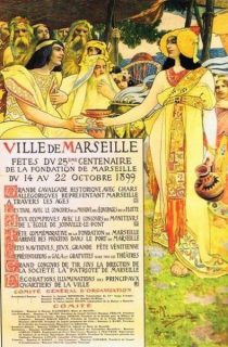 Affiche pour le 25ème centenaire de la fondation de Marseille.