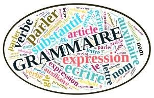 Nuage de mots de grammaire