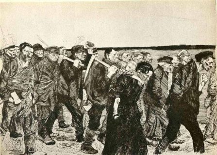 Cortège des tisserands, par Käthe Kollwitz (1892)