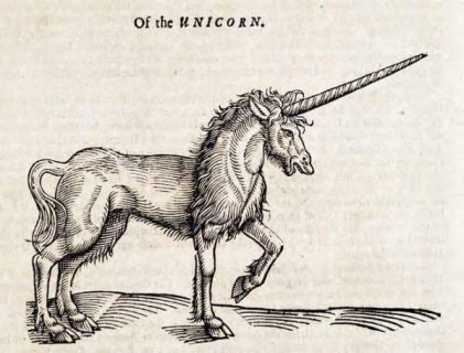 Gravure représentant une licorne