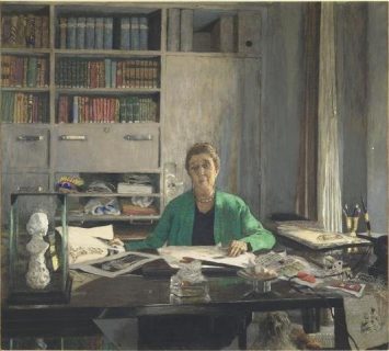 Portrait de Jeanne Lanvin à son bureau par Edouard Vuillard