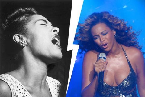 Portraits de Billie Holiday et Beyoncé