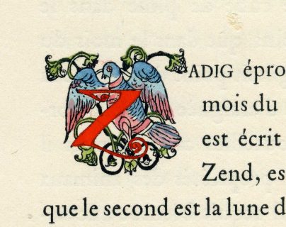 Lettrine de Zadig ou la destinée, ill. de Gustave-Adolphe Mossa, 1924