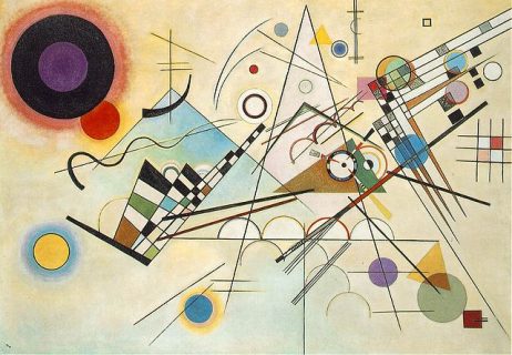 Tableau de Kandinsky intitulé Composition 8 avec des formes géométriques