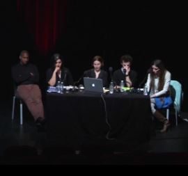 Participants à la table ronde "Être jeune dans un monde de vieux"