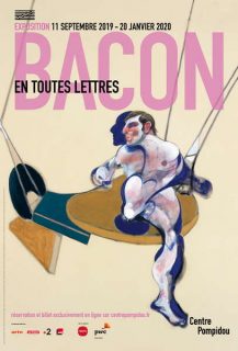 affiche de l'exposition Francis Bacon et les lettres, au Centre Pompidou